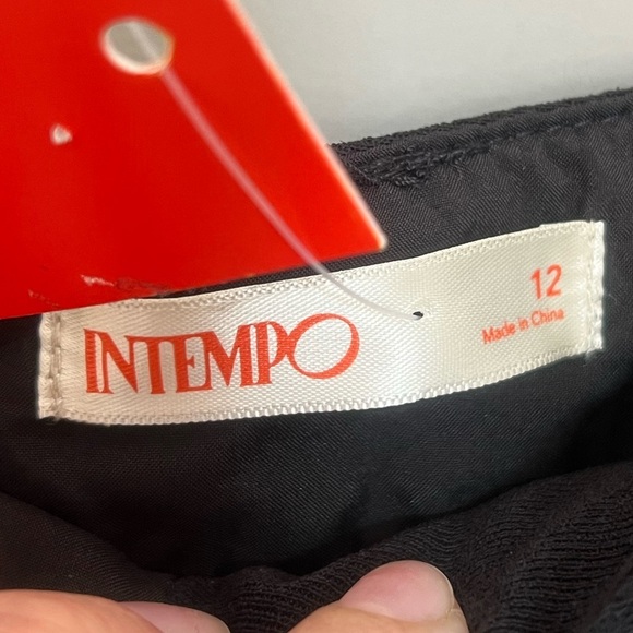 Intempo Joggers Pants Women’s Size 12 Black Cargo Elastic Ankle Side Pockets - Picture 6 of 8